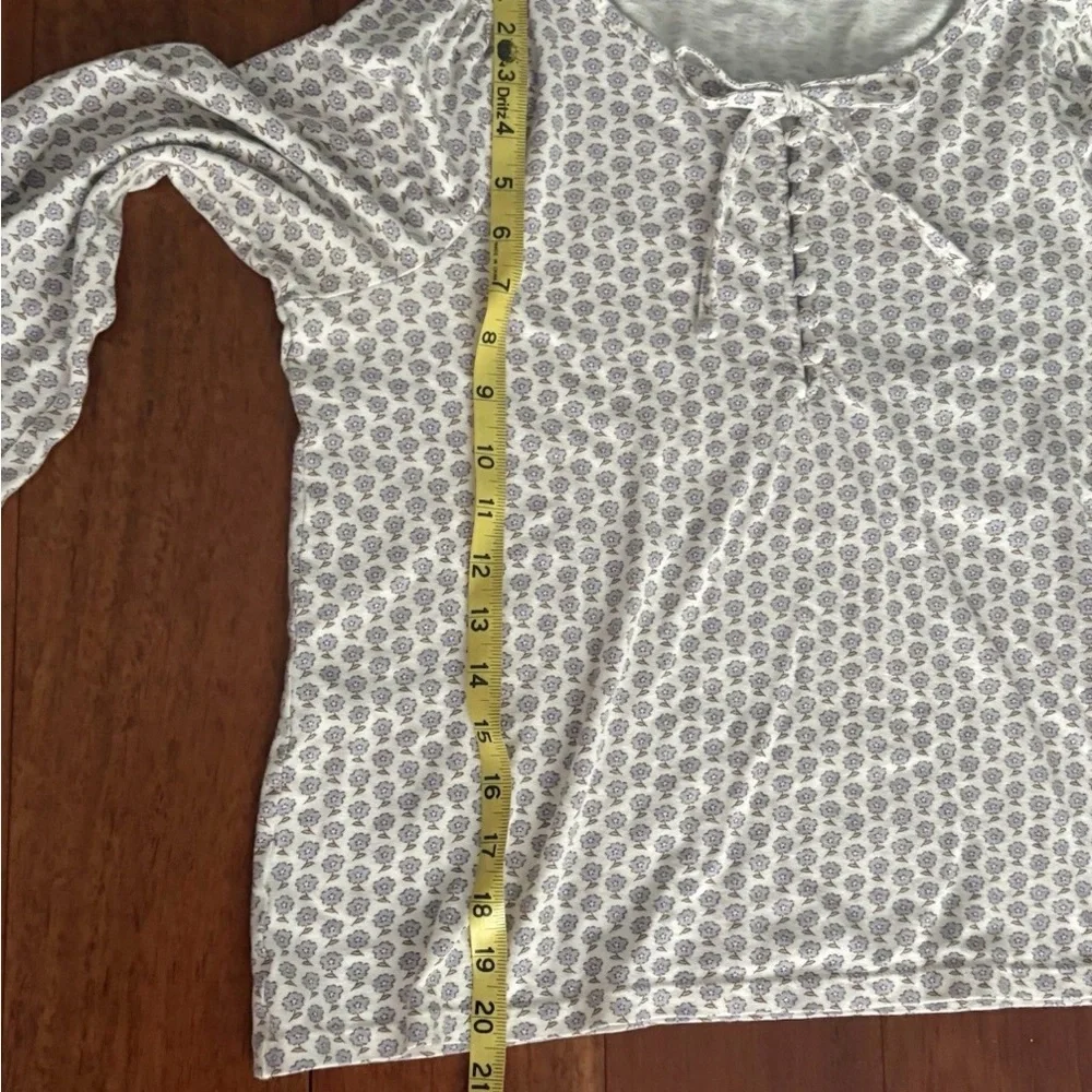 J. Crew Broken-in Jersey Top Womens XS Hyacinth Floral Feminine 100% Cotton